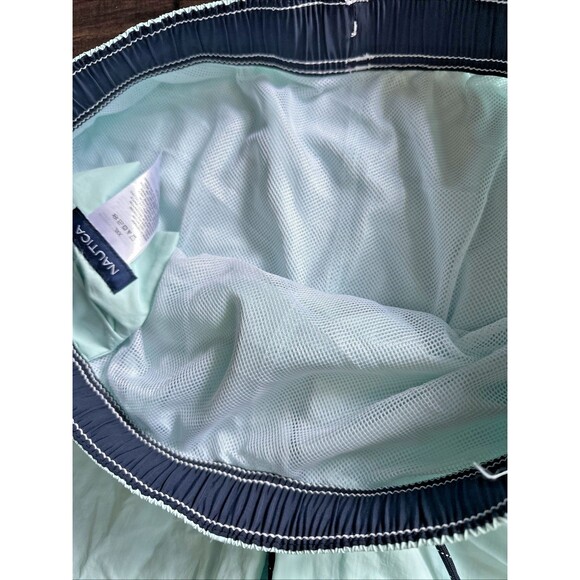 Nautica Men's Quick Dry Nylon 8" Swim Trunks Shorts Aqua Blue 2XL - Picture 7 of 8